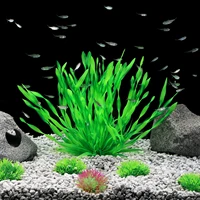 12 35cm underwater artificial aquatic plant ornaments for aquarium fish tank green water grass landscape decoration