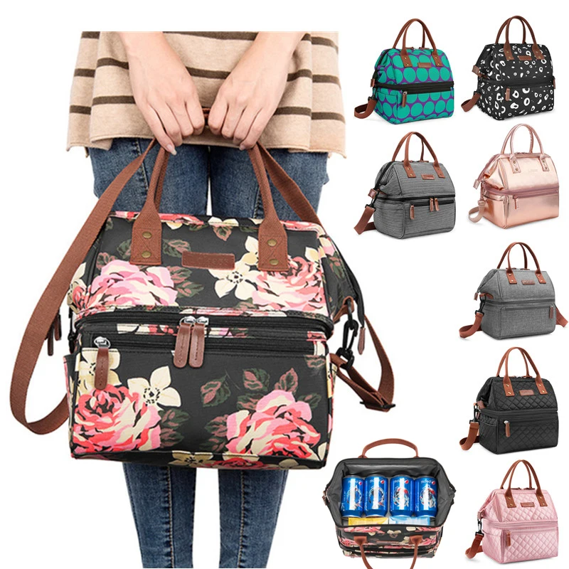 Нейлоновая корзина для пикника портативная термоизолированная коробка дорожный