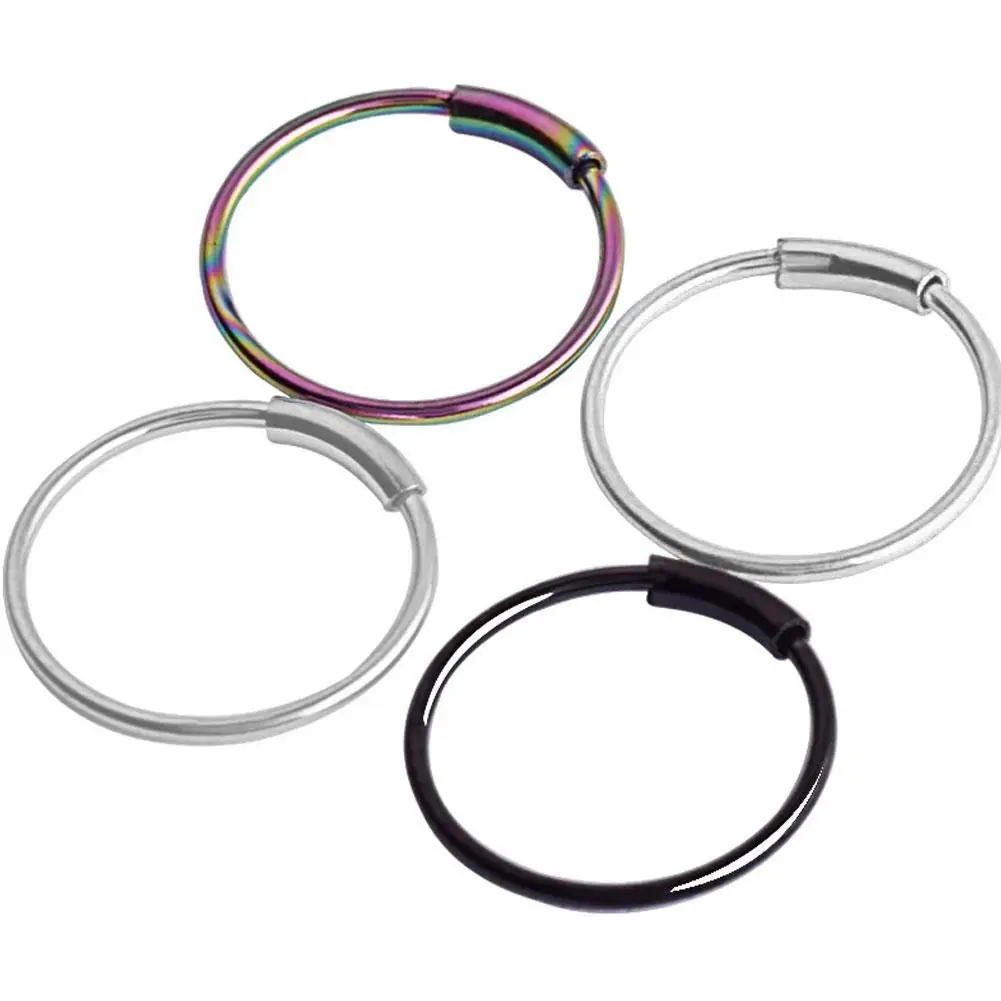 

Stainless Steel Circle Nose Ring Piercing Nose Ring 2021 Punk Gold Silver Color Clip Nose Ring Also Can Be Ear Clip Cuff Bijoux