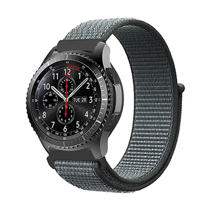 storm gray 22 мм 20 мм нейлоновый ремешок для samsung gear S3 S2 Band Galaxy 46 мм 42 мм Active 2 полосы для Xiaomi Huami Amazfit Sport/Bip - Цвет ремешка: storm gray