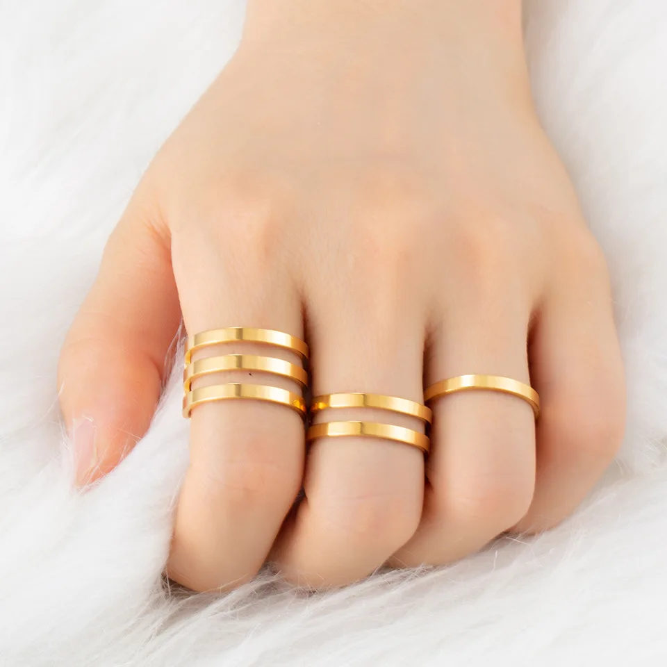 

Stainless Steel Love Ring Simple Smooth Opening Ring Adjustable Fashion Personality Finger Joint Ring for Women