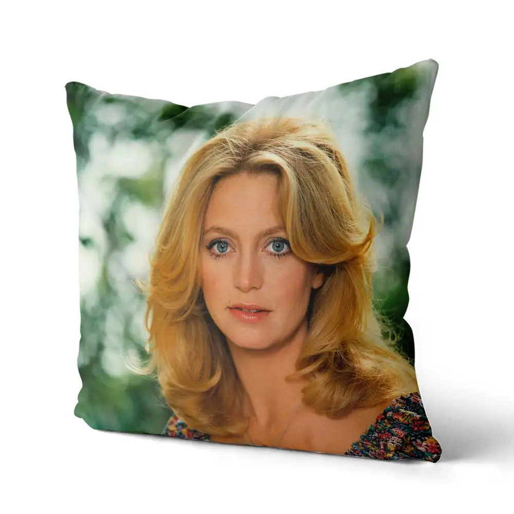 

Goldie Hawn Cotton Canvas custom pillow custom covers Throw Pillow Pillow Covers Sofa Pillow