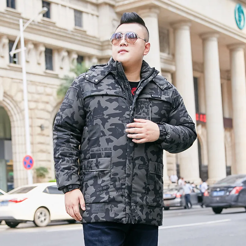 Новое поступление камуфляжный пуховик с капюшоном Мужская модная Толстая