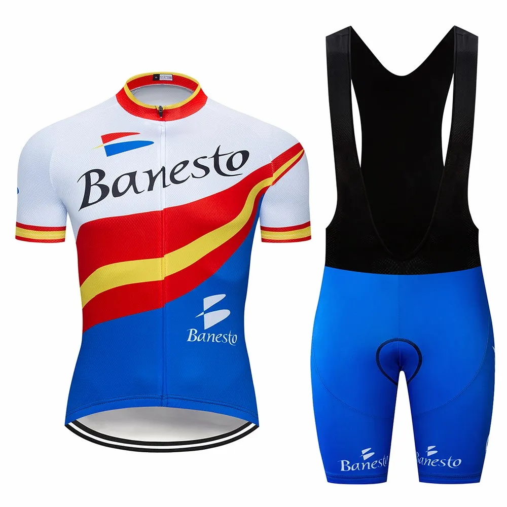

2021 Men Banesto Cycling Jersey MTB Bicycle Summer Clothing Bike Clothes Bib Shorts Set Breathable Maillot Roupa
