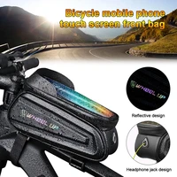 rainproof touch screen bicycle bag bike front handlebar frame top tube cycling smartphone gps phone case