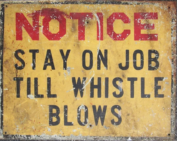 

Объявление «Оставайтесь на работе»-винтажная реклама, эмалированный металлический жестяной знак, настенный налет