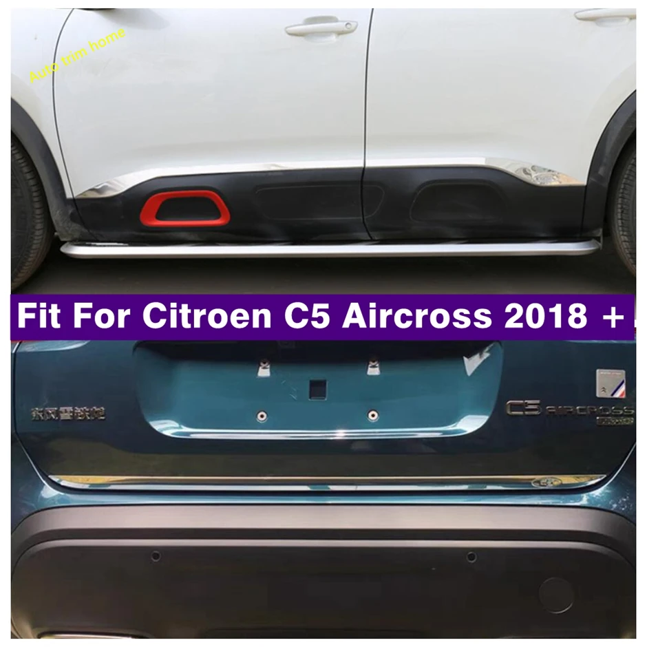 

Body Anti-scratch Molding Stripes / Rear Trunk Tailgate Door Decoration Panel Cover Trim Fit For Citroen C5 Aircross 2018 - 2021