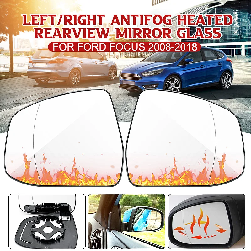 Для Ford для Focus 2008-2018 1 пара RHD передняя дверь боковое крыло с подогревом зеркало