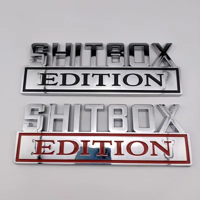 1X 3D эмблема АБС SHITBOX издание значок автомобиля задние светодиодные боковые