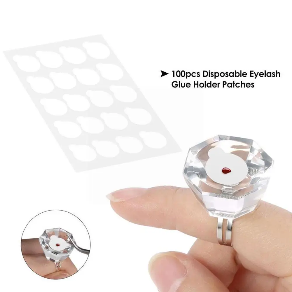 

60/100pcs Planting Grafting Eyelash Glue Self-adhesive White Isolation Waterproof Sticker Paper Sticker Eyelash Pad Beauty O0W4