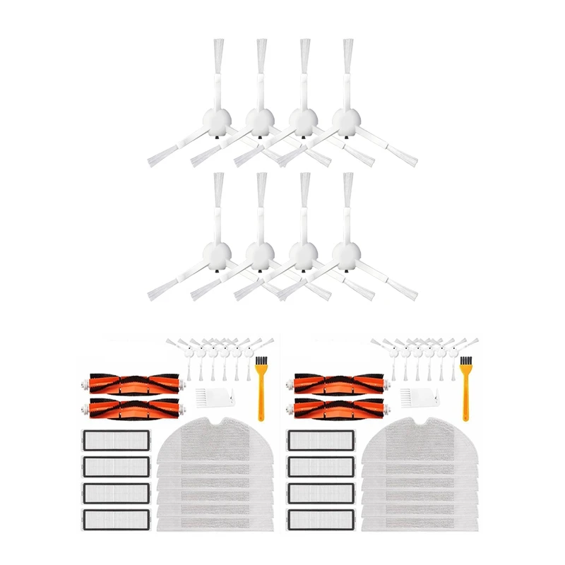 

8Pcs White Side Brush HEPA Filter Mop Cloth For Xiaomi 1C Robot & 1Set Hepa Filter Main Brush Mop For Xiaomi Mijia 1C