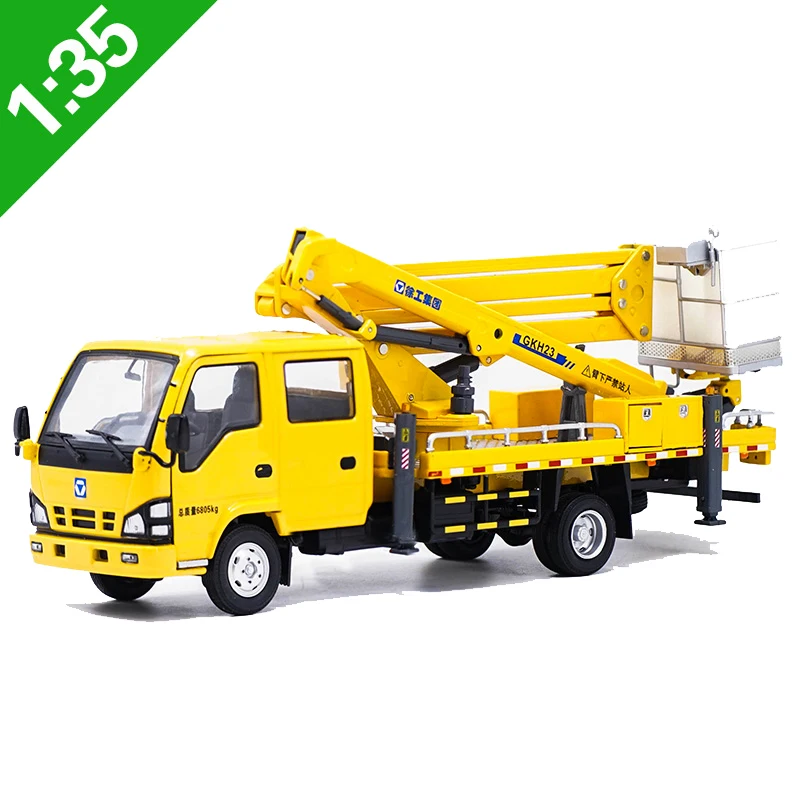 

Масштаб 1:35, складной кран, подъемные краны, Инженерная техника, металлические модели, детские автомобили из сплава, коллекция художественны...