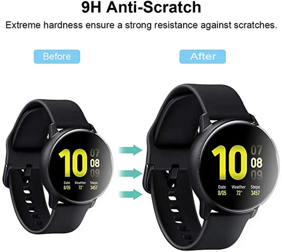 Стеклянная Защита экрана для Samsung Galaxy Watch Active 2 44 мм 40 ультратвердая HD прозрачная