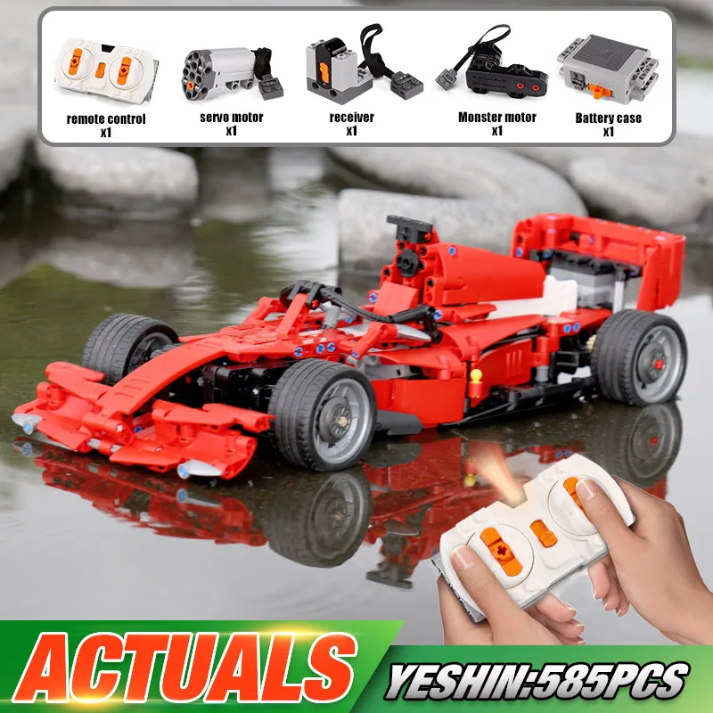 Yeshin MOC моторная техника автомобиль F1 скоростной гоночный строительные блоки