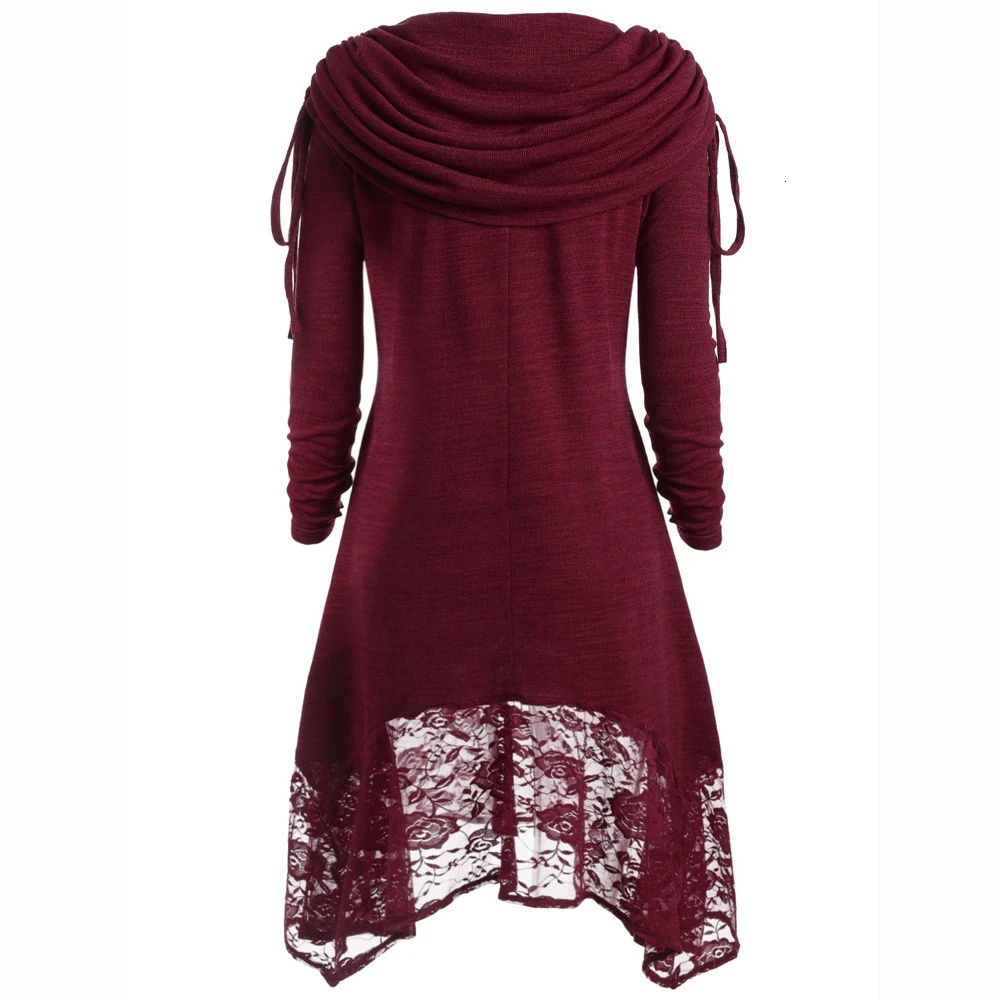 Модное женское однотонное мини-платье с рюшами повседневное кружевное платье