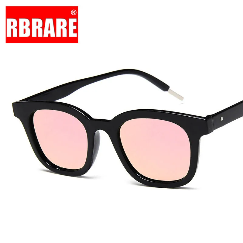 RBRARE Квадратные Солнцезащитные очки женские зеркальные солнцезащитные мужские