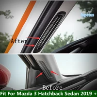 lapetus side front pillar a air ac outlet vent cover trim for mazda 3 hatchback sedan 2019 2020 carbon fiber matte interior