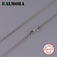 balmora 100 real 925 sterling silver necklaces for women men simple fashion thai silver chain accessory daily jewelry gift