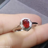 kjjeaxcmy fine jewelry 925 sterling silver inlaid natural ruby gemstone popular female ring support detection trendy noble