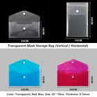 Прозрачный контейнер для хранения масок, портативный, розовый, синий, прозрачный, влагостойкий, закрывающий рот и лицо, контейнер, чехол для хранения TSLM1