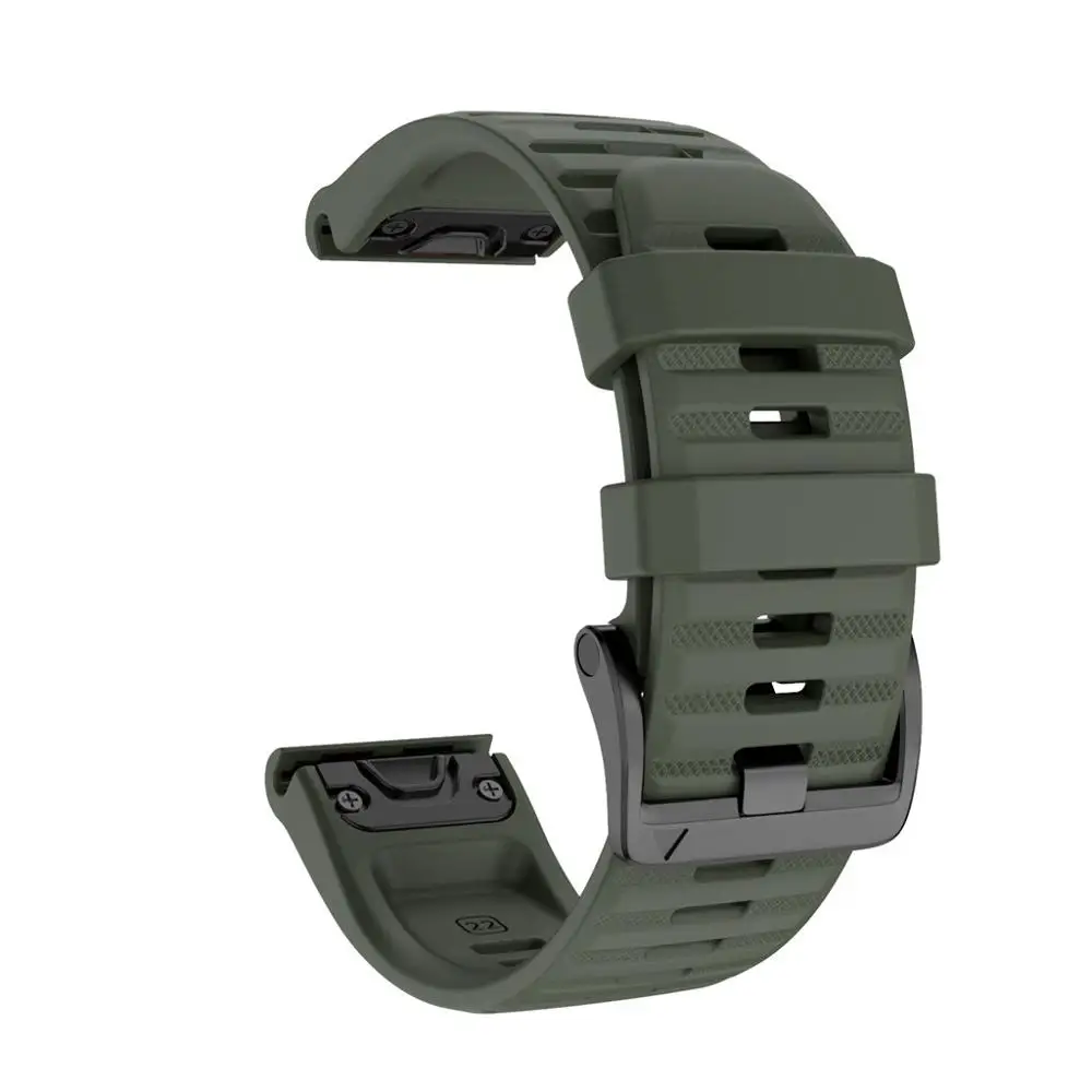 26mm QuickFit Silicone Band For Garmin Tactix Delta Wrist Strap Correa ремешок Fenix 6X 5X Plus Replace Watch band Accessories