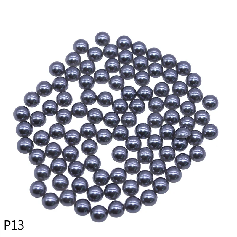 P13 1000Pcs Pearl Stickers Trim Rhinestones for Nails Phone DIY Flatback Manicure Pearl Beaded Appliques Clothes Stickers - Цвет: P13