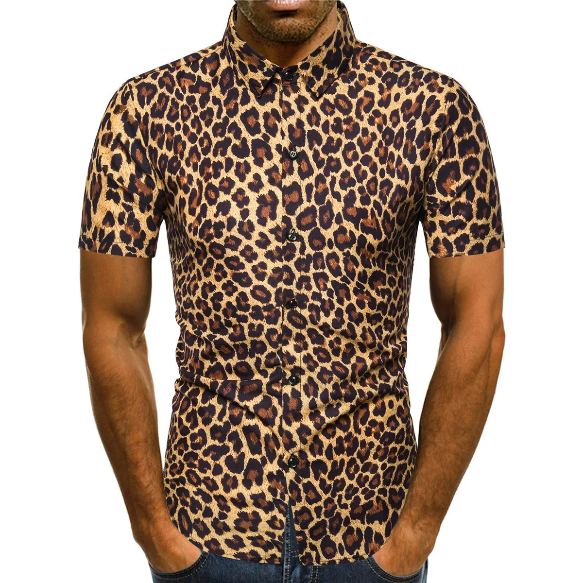 Повседневная Новая мода индивидуальность Леопардовый принт большой размер