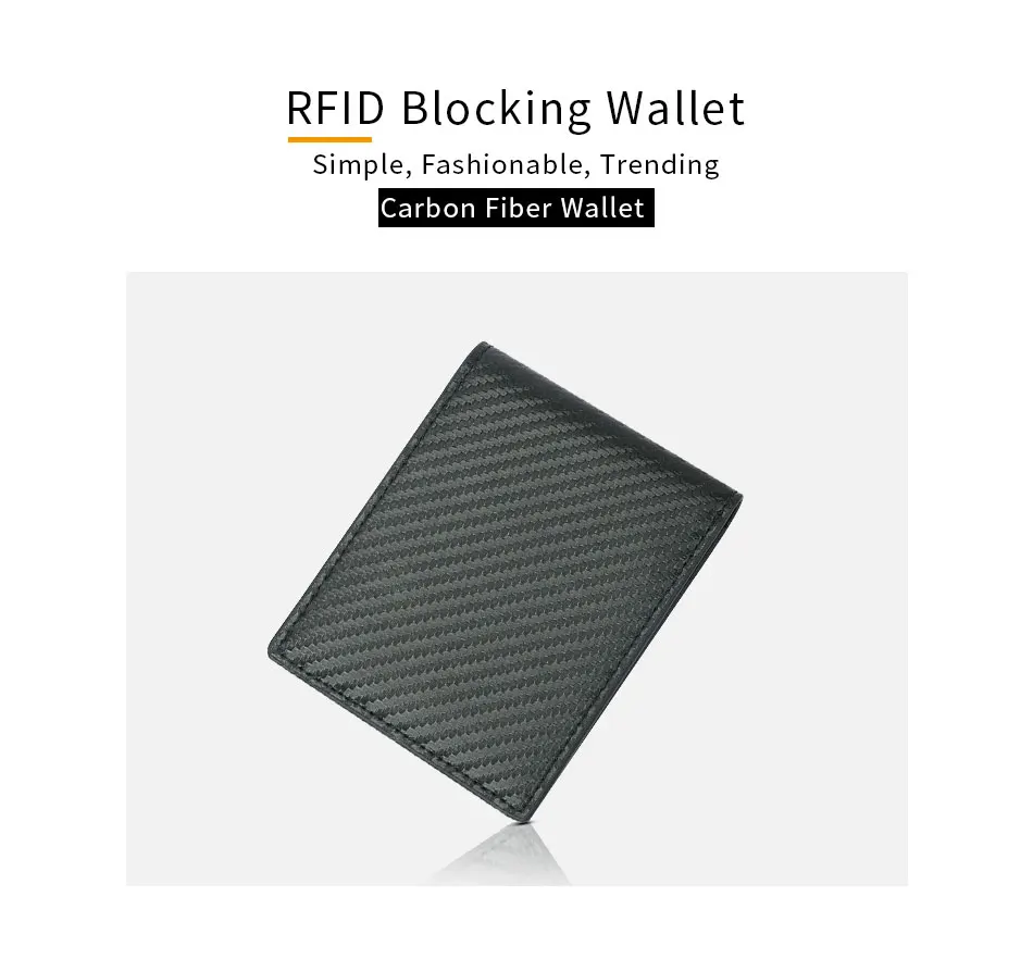 Держатель для карт из углеродного волокна, кошельки, мужской бренд, Rfid, черный, волшебный, тройной, кожаный, тонкий, мини кошелек, маленькая сумка для денег, мужской кошелек, валлет