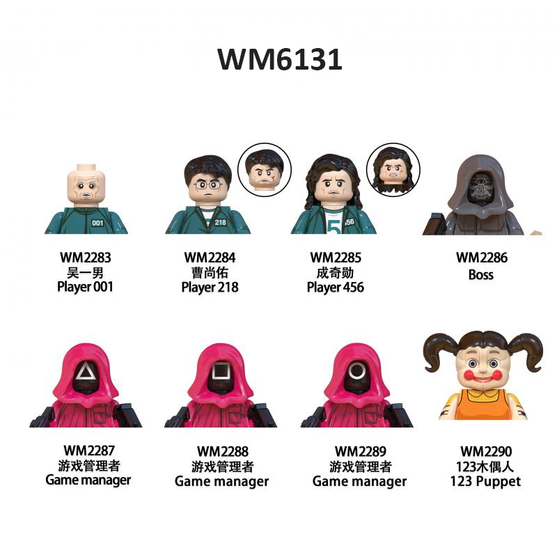 

Игровой строительный блок WM6131, Детский пазл, игрушка, серия мультяшных игр, сборка, строительные блоки, украшения