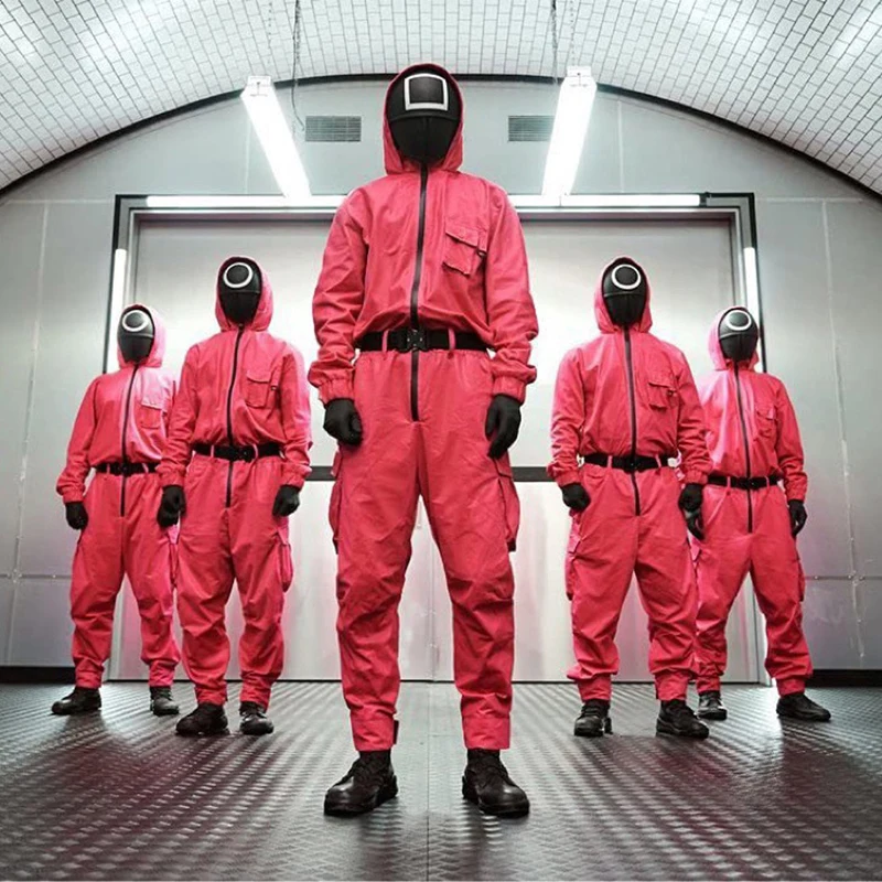 Маскарадный костюм для игры в кальмары маскарадный красного злодея модный Squidgame