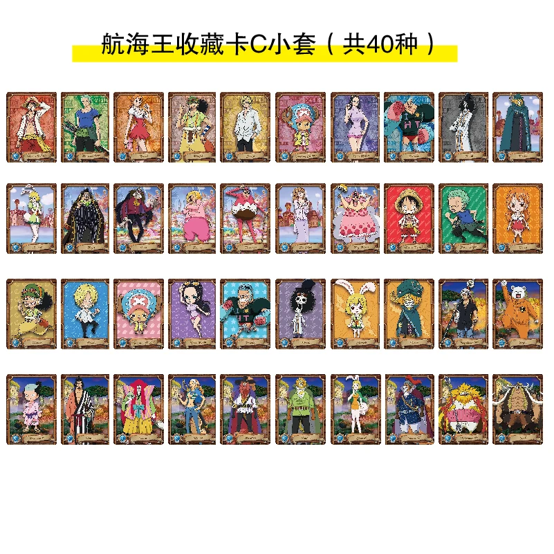 

40pcs/set One Piece Collection Card 3 Bullets Genuine C Small Set of Cartoon Animation Children's Gifts