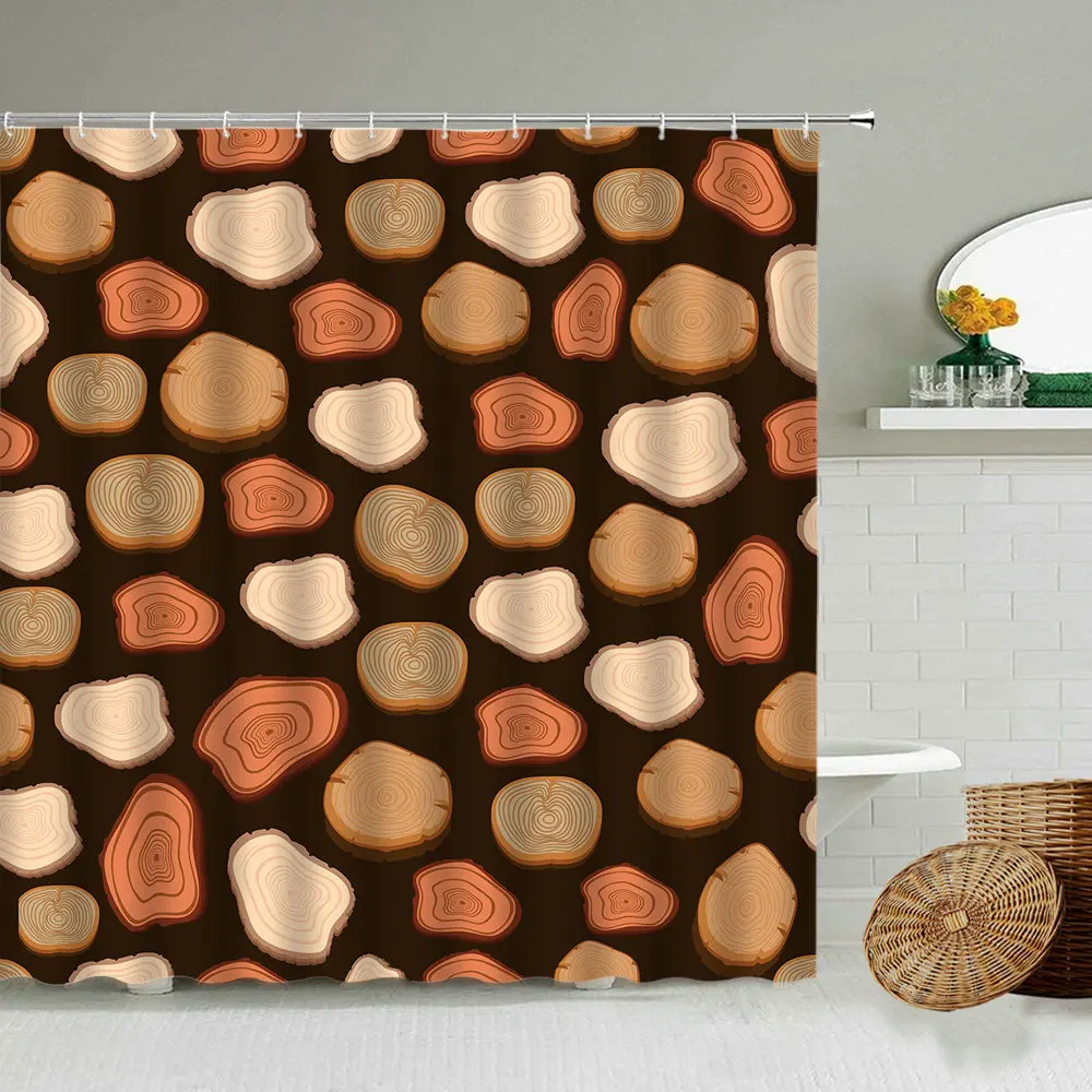 Водонепроницаемая деревянная занавеска для душа с крючком