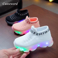 girls shoes sneakers for children led light luminous shoes mesh breathable school running shoes for toddler boys sneakers 1 6y