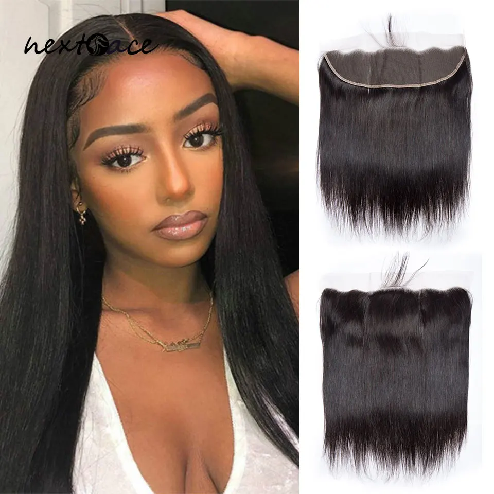 

10A Humam Virgin Straight Hair Closure Swiss Lace Natural Hairline 4x4 13X4 13x6 Lace Frontal
