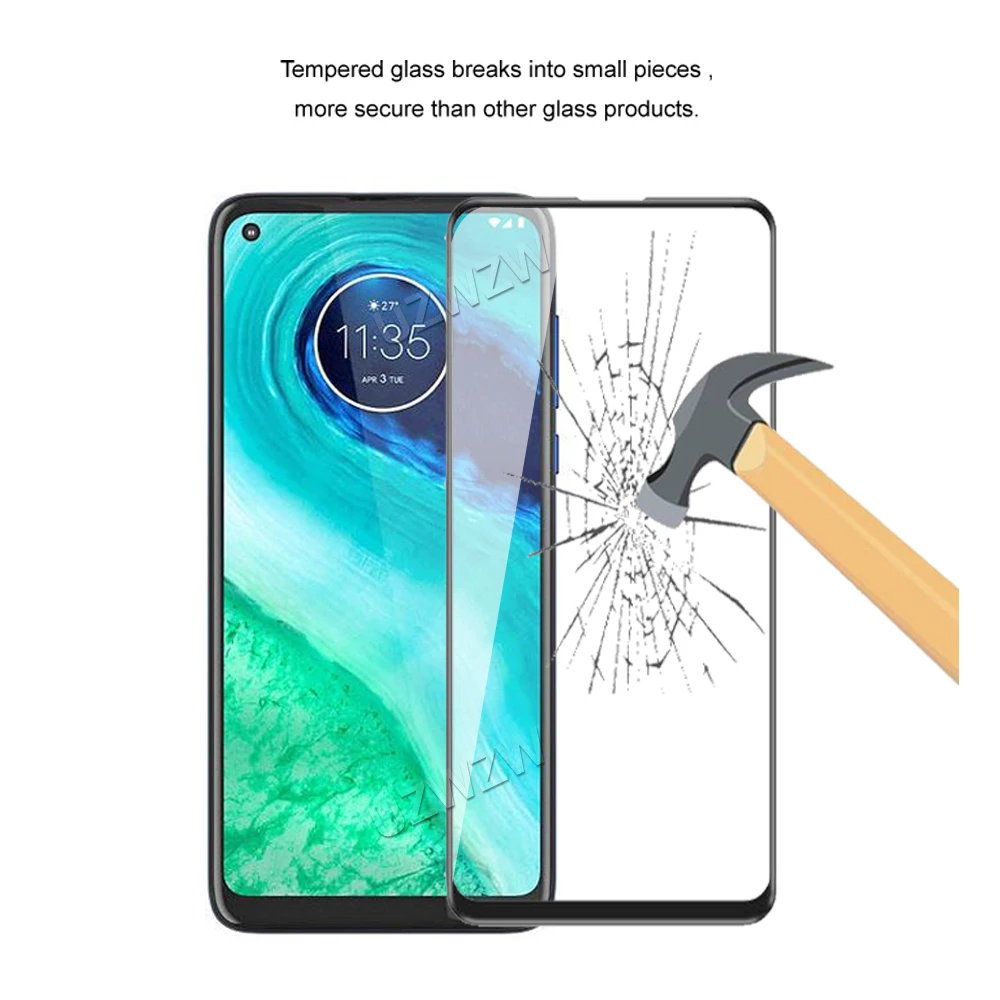 for motorola moto g8 full coverage tempered glass phone screen protector protective guard film 2 5d 9h hardness free global shipping