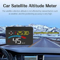 3 8 inch car hud head up display auto shading display bdsgps smart gauge digital clock odometer over limit alarm usb supply