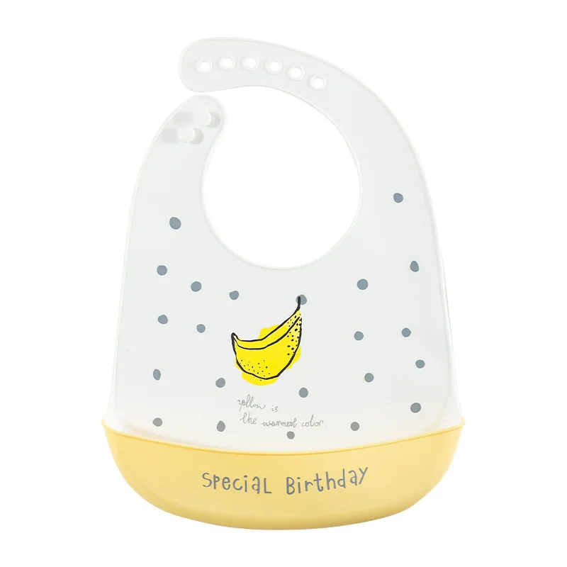 

Baby silicone bib eating bib children disposable waterproof saliva pocket newborn meal pocket
