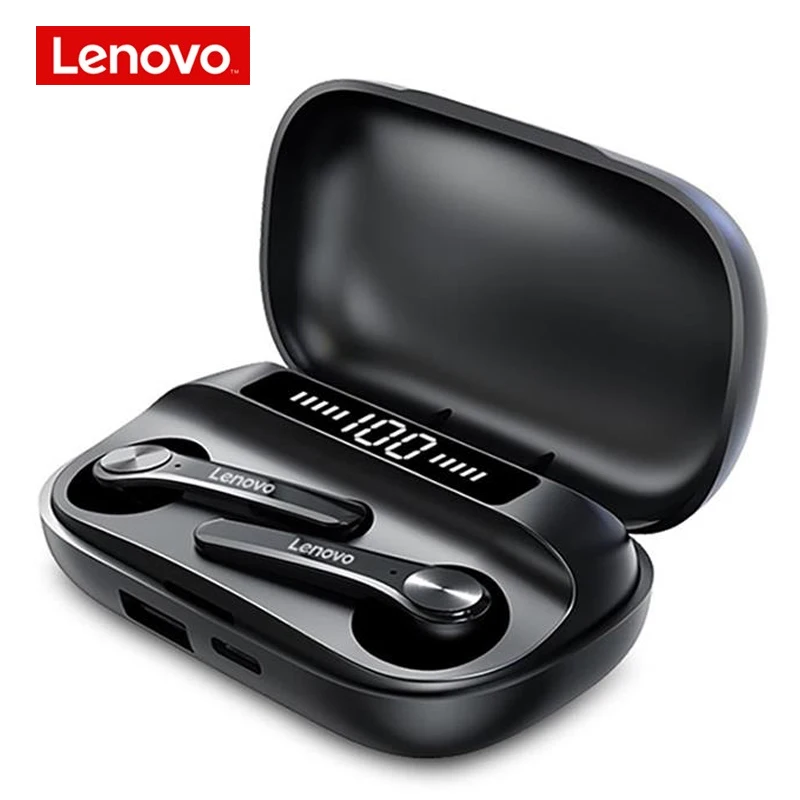 

Lenovo QT81 Wireless Headphones Stereo Smart Noise Reduction Bluetooth Earphone Touch LED Display 1200mAh Charging Case With mic