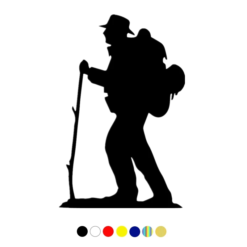 

CS-1428#13*20cm Mountain Hiking funny car sticker vinyl decal white/black for auto car stickers styling
