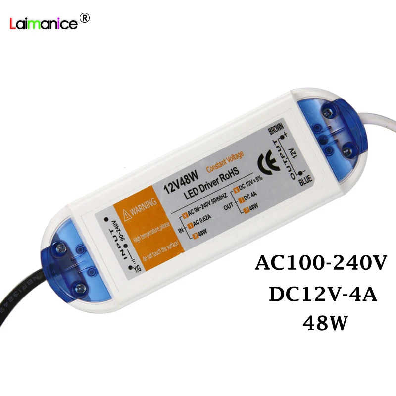 DC12V 18 Вт 36 72 100 Трансформаторы освещения высокое качество светодиодный драйвер