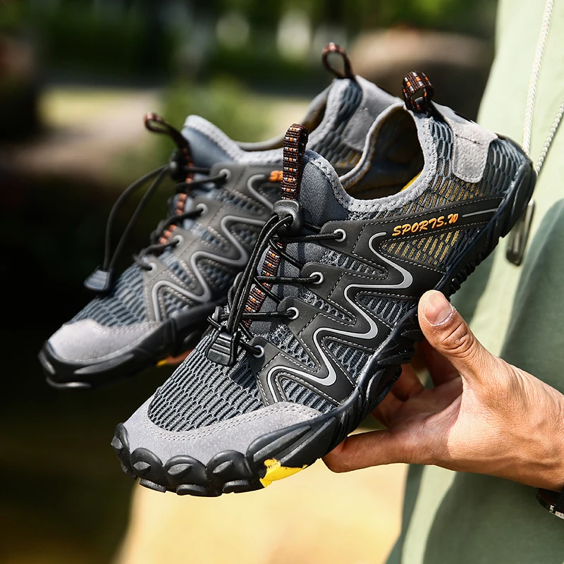 Men Barefoot Shoes Quick Dry Drain Water Shoes Non-slip Wear-resistant Lightweight Comfortable Outdoor Climbing  Trekking Shoes