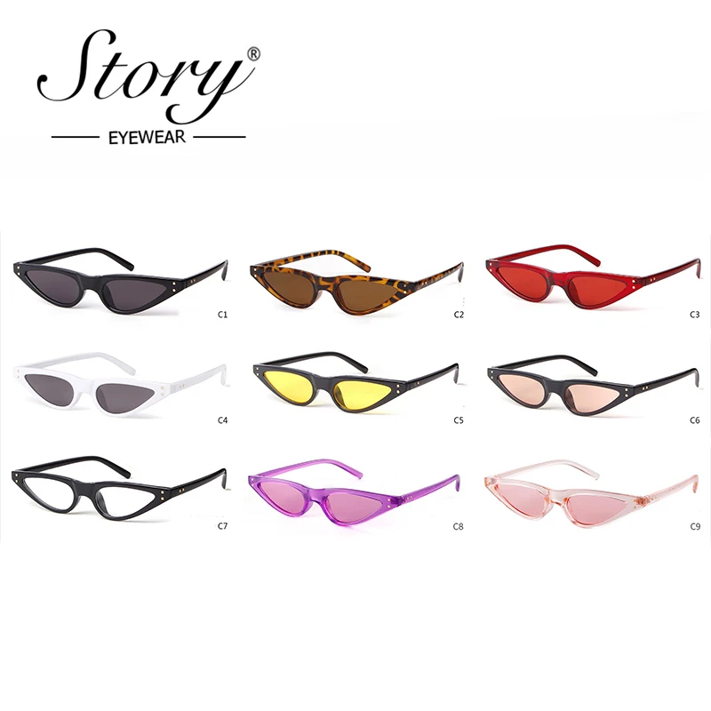 Винтажные крошечные солнцезащитные очки кошачий глаз 2018|Женские очки| |