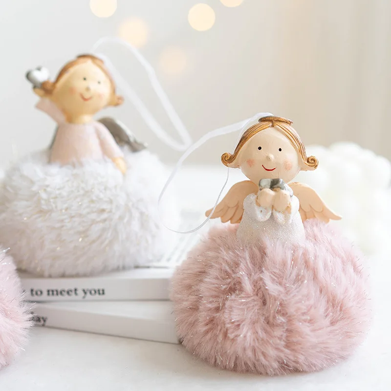 

Christmas Plush Angel Girl Boy Dolls Xmas Tree Ornament Natal Noel Deco Christmas Decorations for Home New Year 2022 Kids Gift