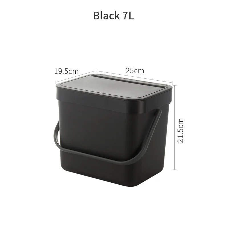 Black-7L 7л ванная комната настенный мусорный бак кухня мусорное ведро гостиная мусорное ведро туалет мусорные баки спальня ведро для мусора в скандинавском стиле - Цвет: Black-7L