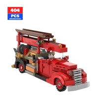 moc classic retro sports car brands v8 85 fire truck vehicle city model brick building bblock toy boy gift holiday gift