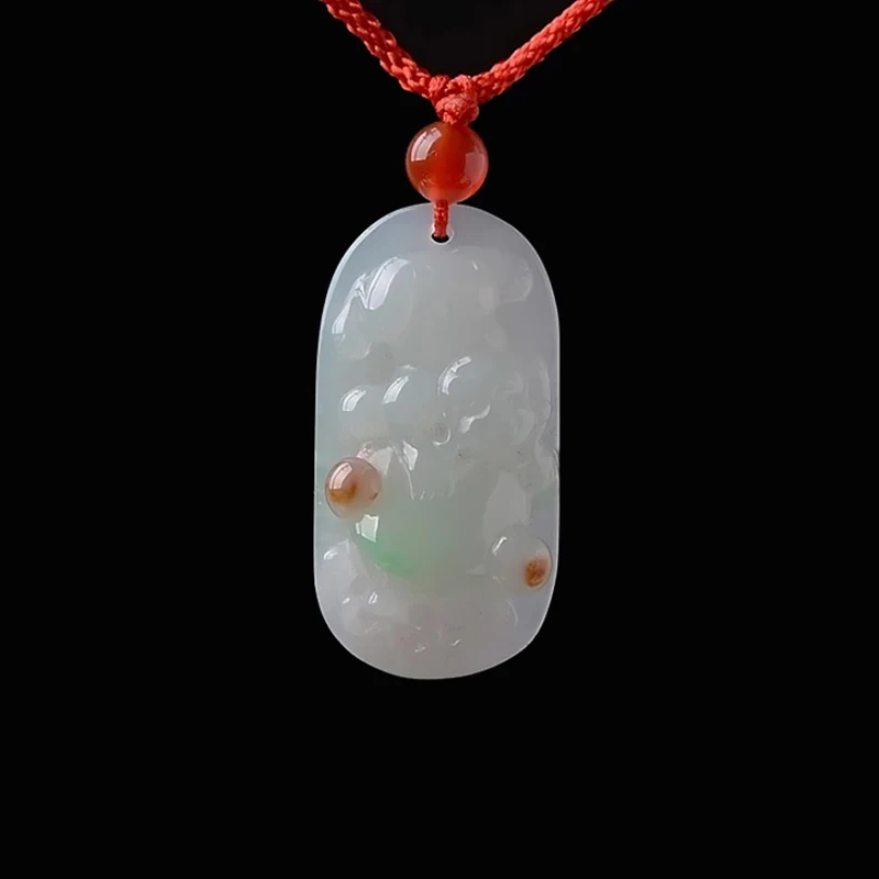 Бирманское изящное ювелирное изделие ожерелье из натурального нефрита с