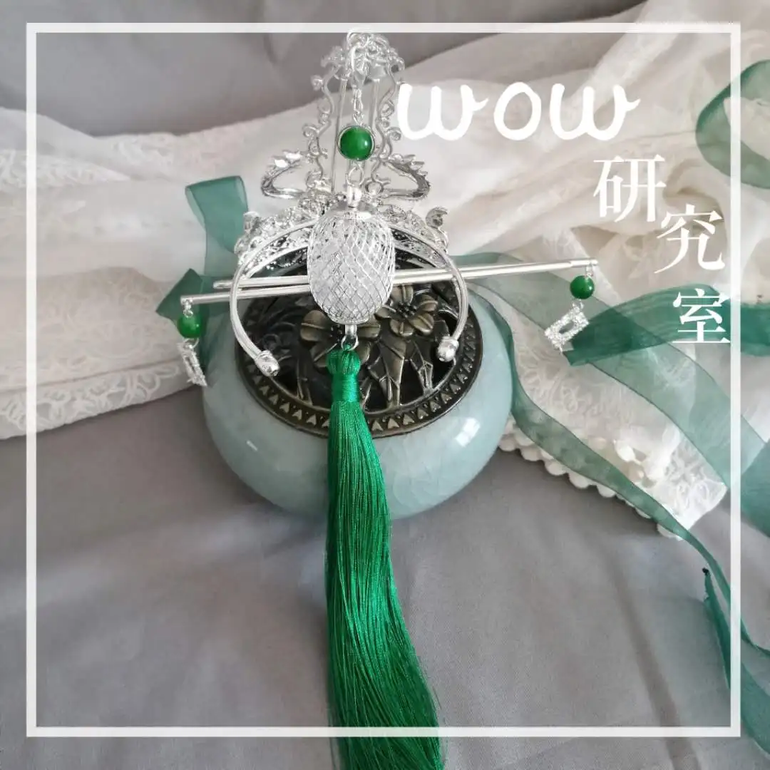 

Заколка для волос с длинными кисточками для мужчин и женщин, аксессуар для волос ручной работы с аниме Tian Guan Ci Fu Qi Rong, в старинном стиле, подар...