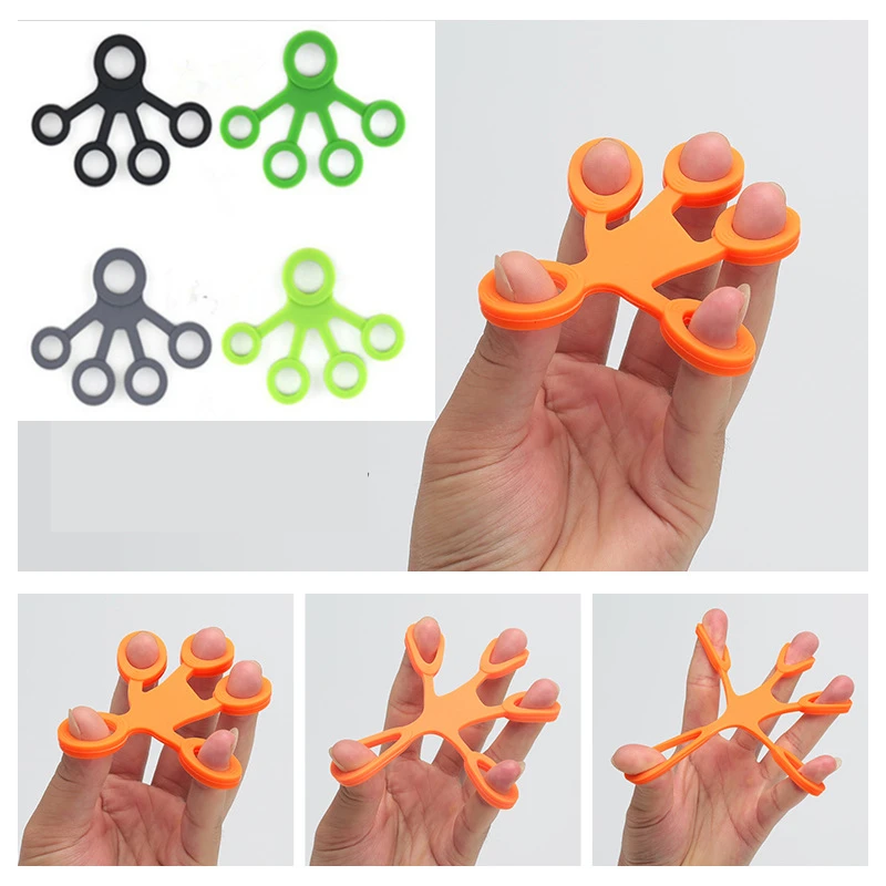 

Silicone Finger Expander Hand Grip Tension Training Stretcher Strength Resistance Bands Wrist Exercise Fitness Equipment Ring
