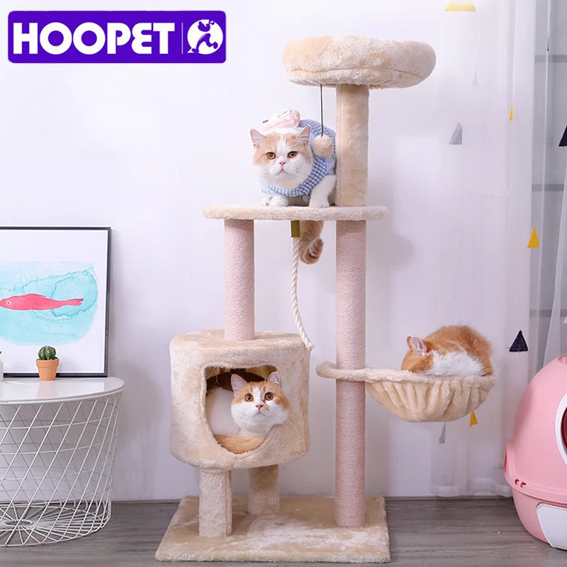 Большая кошачья елка HOOPET h110см игрушка для домашних питомцев Когтеточка обучения