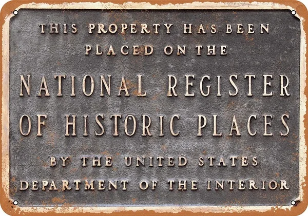 

National Register Of Historic Place Tin Sign art wall decoration,vintage aluminum retro metal sign